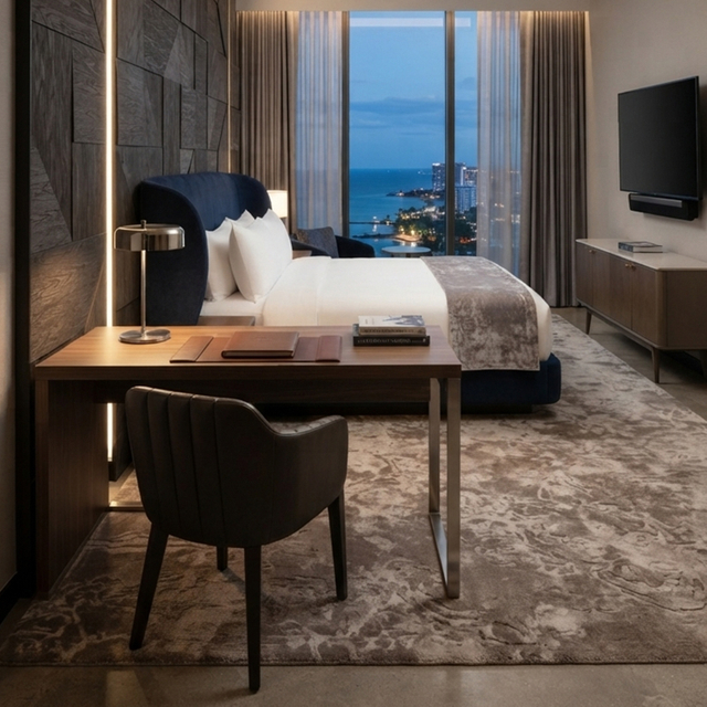 Scrivania personalizzata per la camera degli ospiti dell'hotel
