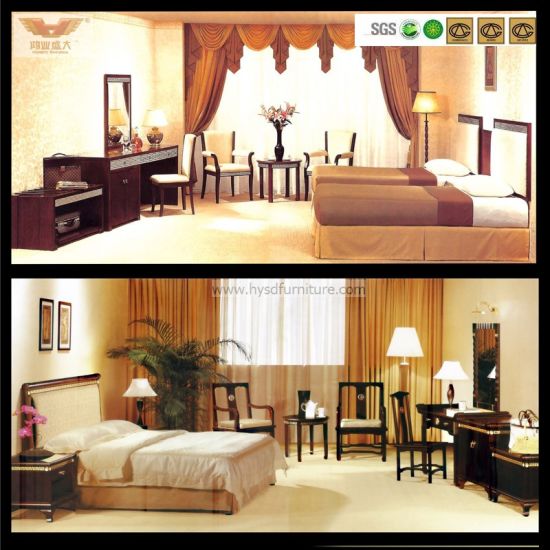 Wooden Hotel Bedroom Furniture Bedroom Set (HY-029)
