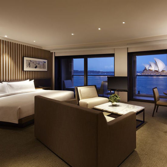 Luxury Hotel Designed Business King Size Room Custom High End Hotel Wooden Furnitures Bedroom Set