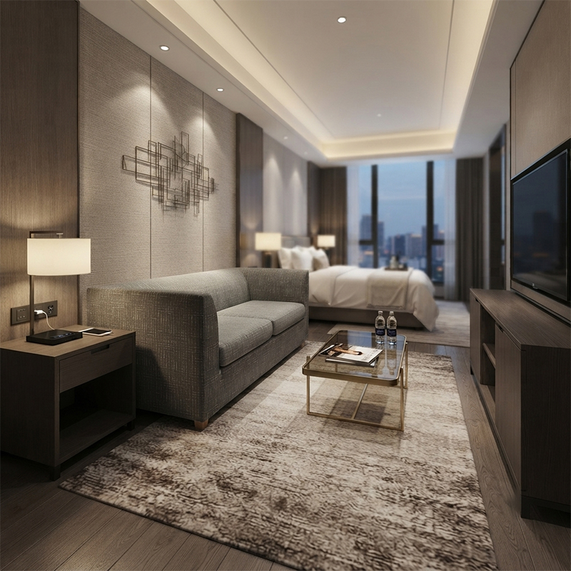 Modern Kumaş İki Kişilik Otel Kanepe
