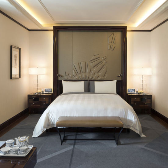 MDF Plywood Solid Wood Bedroom Set Luxury Custom Modern Hotel Furnitures