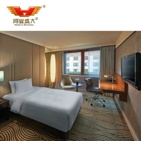 Customized Hotel MDF Double Bed Bedroom Furniture