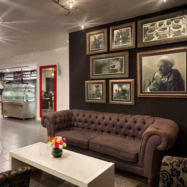 Receptionsskranke for Hotel Lobby Tr&aelig; luksusdesign
